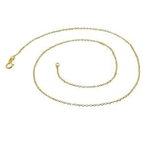 14K Gold Vermeil Cable Chain Necklace 1.15mm New